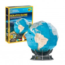 Puzle 3D Scratch Globe