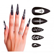 Uñas Postizas Puntiagudas Vampira