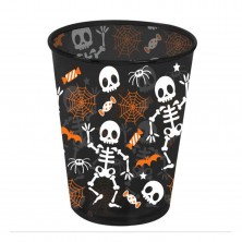 Vaso Negro con Esqueletos 10 cm