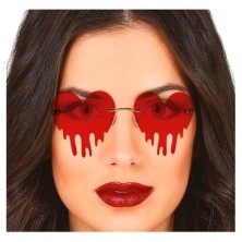 Gafas Forma Corazón con Sangre