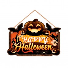 Letrero Madera Happy Halloween