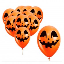 Bolsa con 10 Globos Calabaza 30 cm