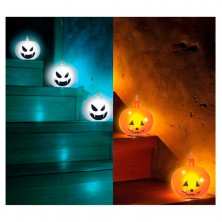 Bolsa con 5 Globos Calabaza con Luz