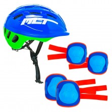 Casco con Protecciones Azul