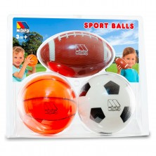 Pack 3 Pelotas Blanditas Deportes