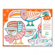 Djeco Colorear Familias Animales Salvajes