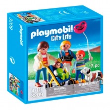 Playmobil Familia con Perro y Carro 3209
