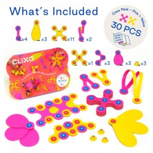 30 Piezas Magnéticas Rosa y Amarillo