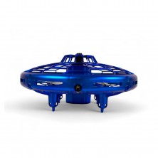 Dron Azul Metalizado Control Mano