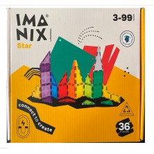 Juego Construcción Magnético Imanix 36 Piezas
