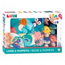 Libro Baño con 5 Personajes para Dedo