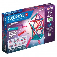 Geomag 536 Construcción Glitter 60 Piezas