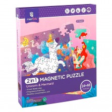 Puzle Magnético 2 en 1 Unicornio y Sirena