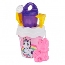 Cubo Playa Unicornio con Regadera y Accesorios
