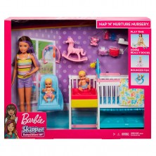 Barbie Skipper Canguro con Bebés y Accesorios