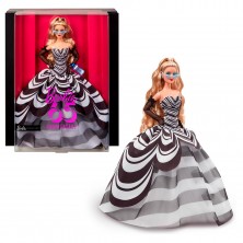 Muñeca Barbie Colección Vestido Rayas