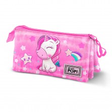 Estuche Triple Unicornio Rosa