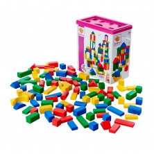 Barril con 100 Piezas Construcción