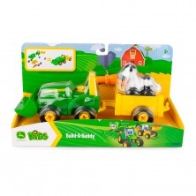 Mini Tractor John Deere con Remolque y Vaca