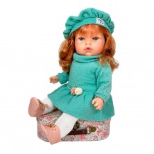 Muñeca Tita Pelirroja con Vestido Turquesa 45 cm
