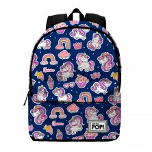 Mochila Juvenil Azul con Dibujos