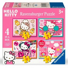 Puzles Progresivos 4 en 1 Hello Kitty