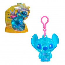 Llavero Transparente Stitch Efecto Glitter
