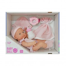Muñeco Bebé con Manta y Accesorios