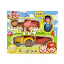 Tractor con Granjero y 2 Animales