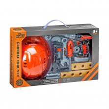 Taladro con Casco y Herramientas