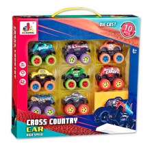 Pack 10 Mini Coches Ruedas Grandes