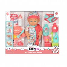 Muñeca con Babero y Accesorios