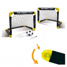 2 Mini Porterías Fútbol Plegables