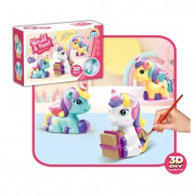 Moldes Yeso Unicornio con Pinturas