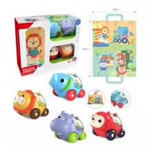Pack 4 Coches Infantiles con Tapiz