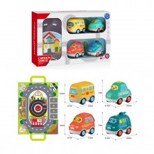 Pack 4 Coches con Luz y Sonido + Tapiz