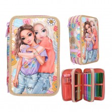 Top Model Estuche Triple Lleno Girl Power