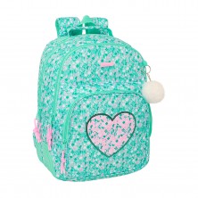 Mochila Doble con Cantoneras Azul Turquesa
