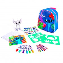 Mochila con Accesorios Pintura Stitch