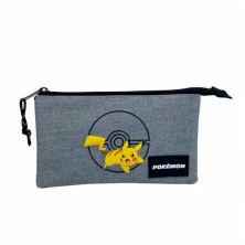 Estuche Triple Pokémon 23 cm