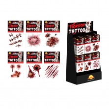 Hoja Tatuajes Terror Surtido