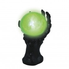 Mano con Bola Cristal Luz 14 cm