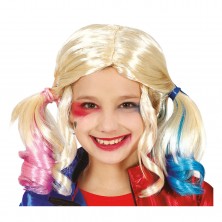 Peluca Infantil Harley Quinn