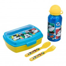 Pack Sandwichera + Cantimplora Aluminio Mickey
