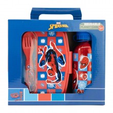 Pack Sandwichera + Cantimplora Spiderman