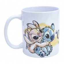 Taza Cerámica Stitch & Angel 325 ml