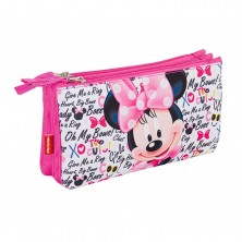 Estuche Triple Minnie Mouse 23 cm