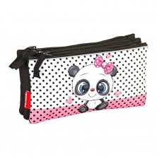 Estuche Triple Panda