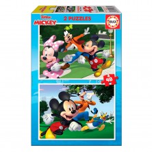 Puzle Mickey 2 x 48 Piezas