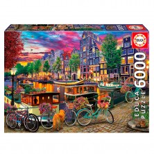 Puzle Bicicletas en Ámsterdam 6000 Piezas